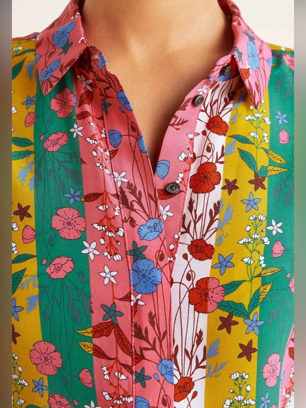 EUC Boden Orella Silk Button Down Blouse - Picture 3 of 10